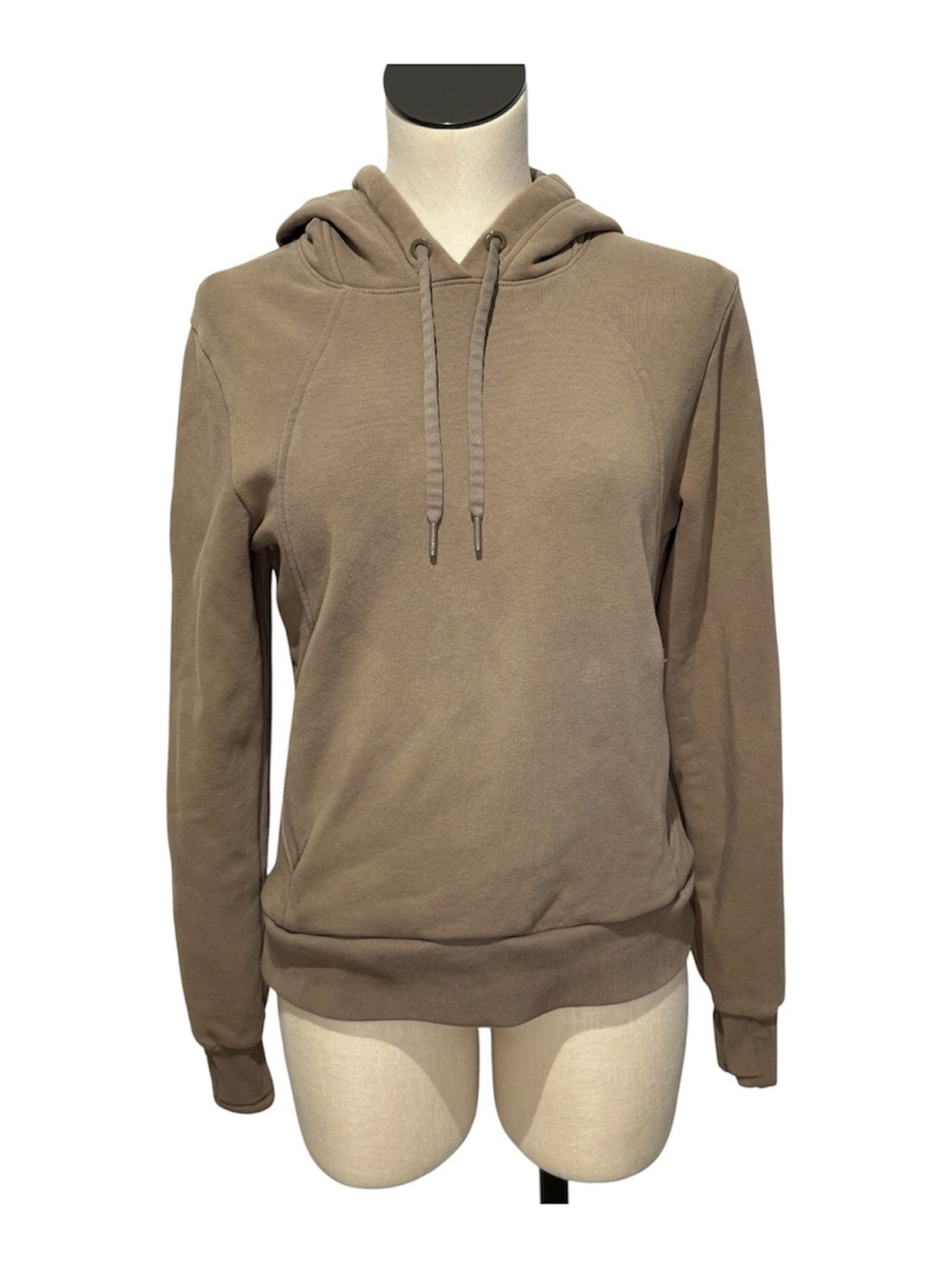 Athleta  Retroplush Revive hoodie sweatshirt Pyrite tan brown extra small